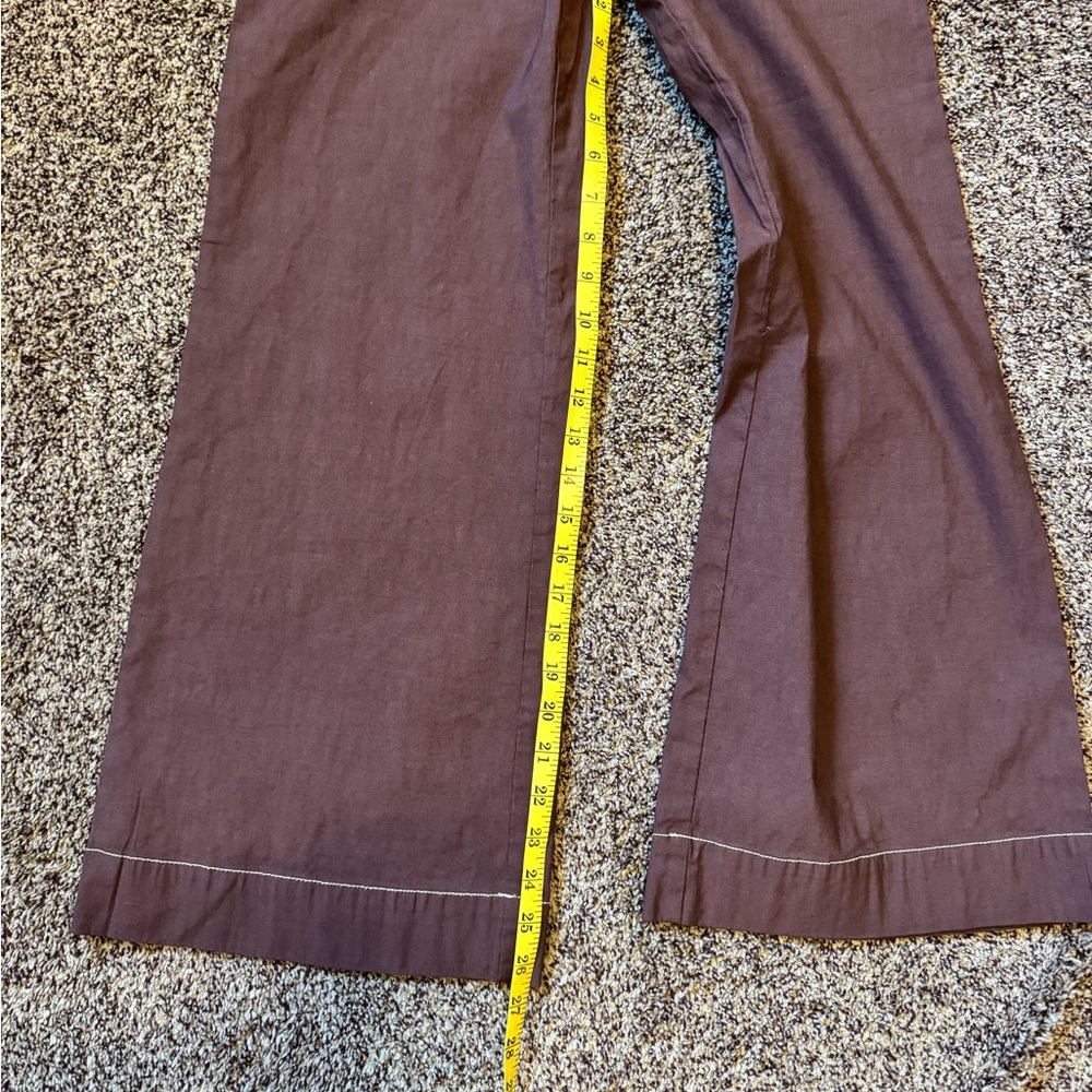 Maeve by Anthropologie Chic Brown Button-Front Bodice Jumpsuit Size 0 Wide Leg - Picture 12 of 14